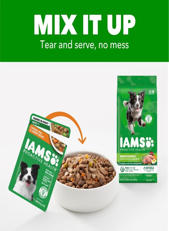IAMS Proactive Health Adult Wet Dog Food, Chicken, Peas and Carrots Recipe, 3.5 oz. Pouch (16 Count, Pack of 1) - Image 5